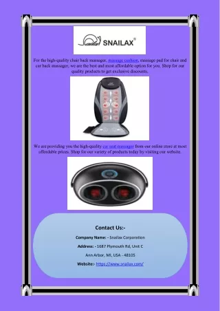 for the high quality chair back massager massage