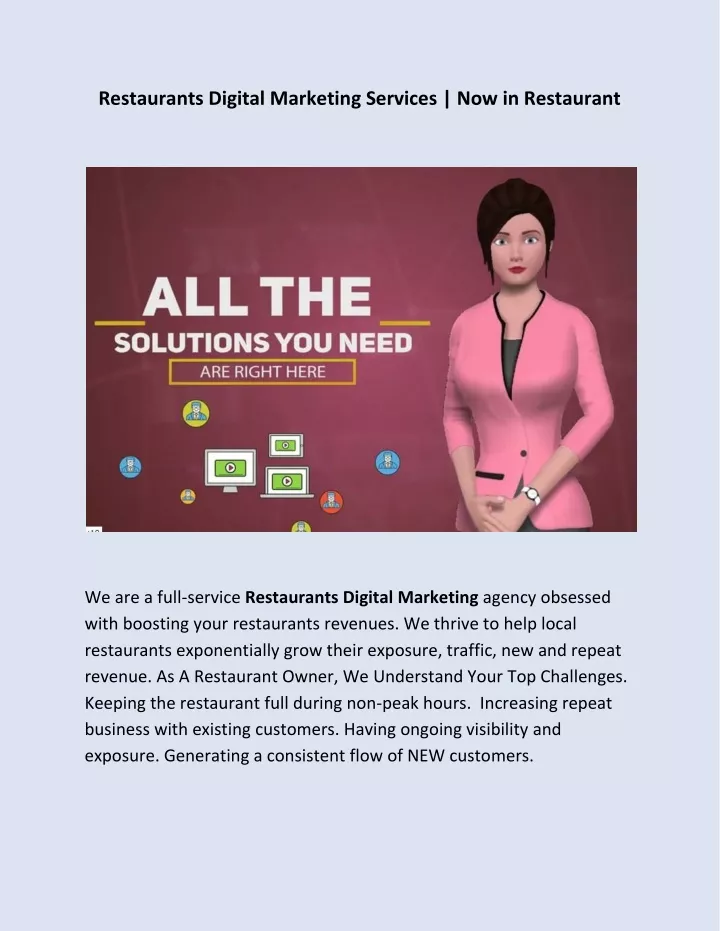 restaurants digital marketing services