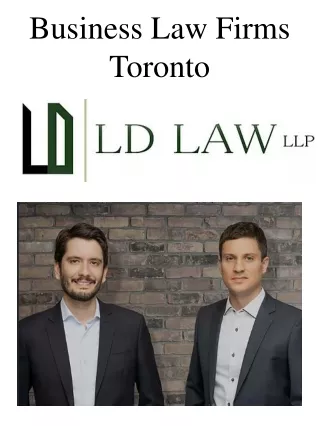 Business Law Firms Toronto