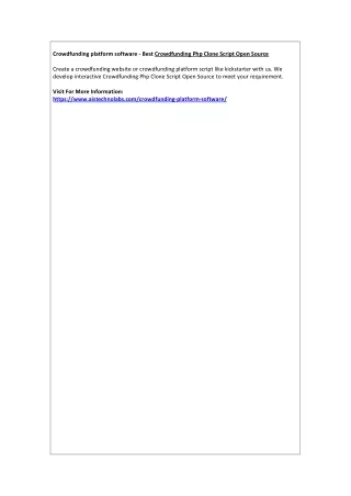 crowdfunding platform software best crowdfunding