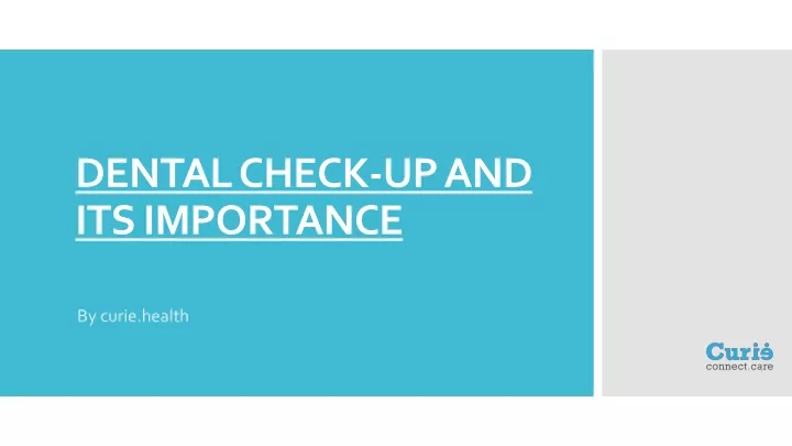 dental check up and its importance