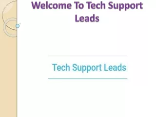 Tech Support Leads Vendor for BPO Call Center & Calling Data Provider