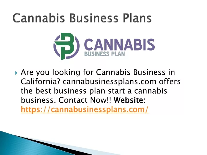 cannabis business plans