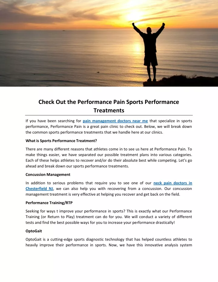 check out the performance pain sports performance