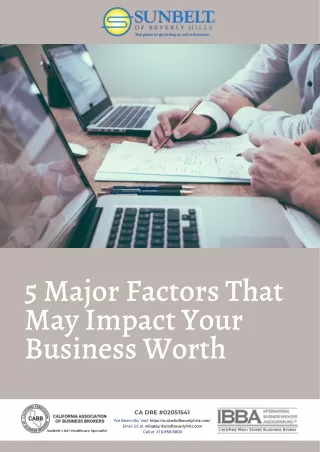 5 Major Factors That May Impact Your Business Worth