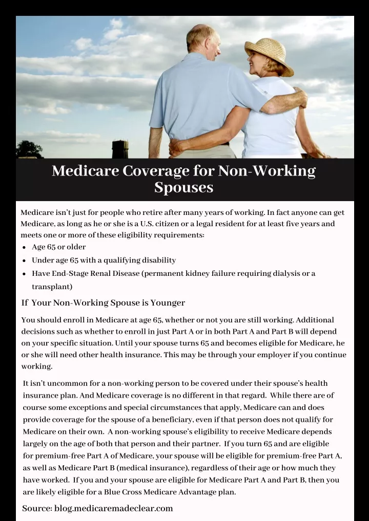medicare coverage for non working spouses