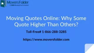 moving quotes online why some quote higher than others
