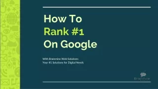 how to rank 1 on google
