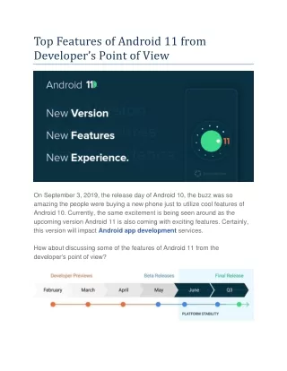 top features of android 11 from developer s point