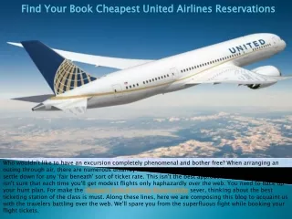 find your book cheapest united airlines