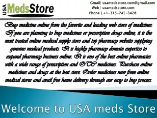Buy Online Generic Pharmacy Store in USA