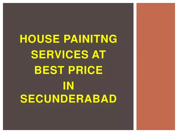 house painitng services at best price in s ecunderabad