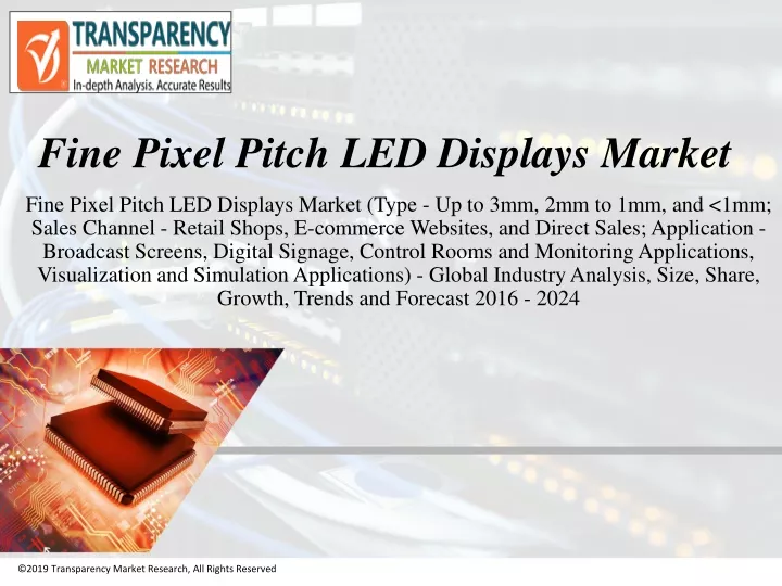 fine pixel pitch led displays market