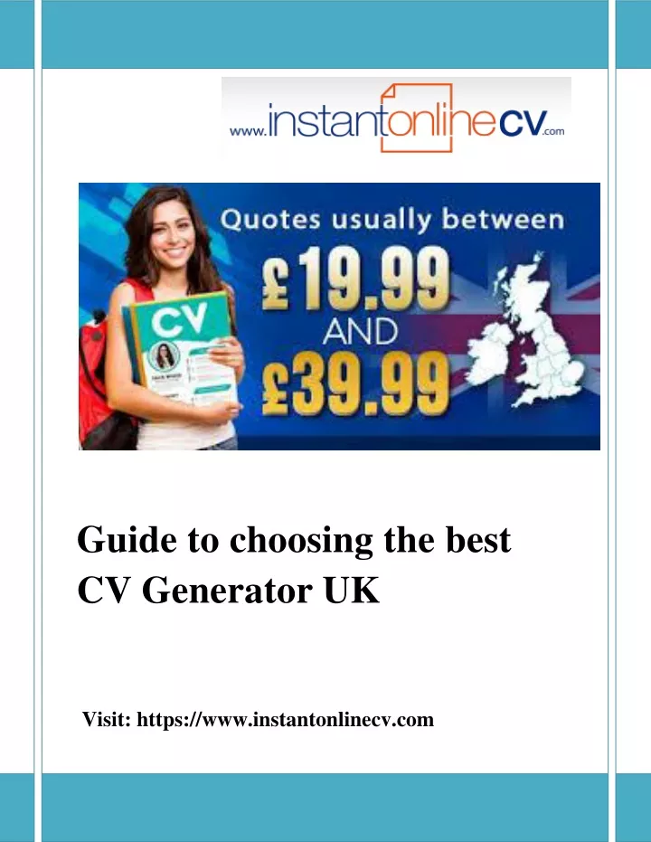 guide to choosing the best cv generator uk