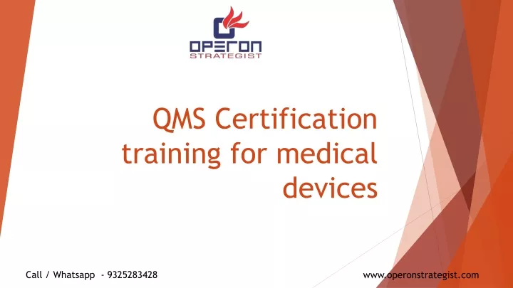qms certification training for medical