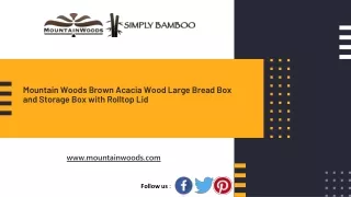 Wooden and Stainless Steel Bread Box | Mountain Woods