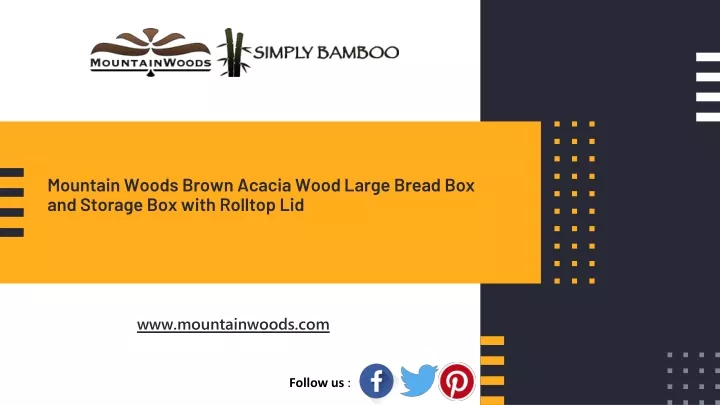 mountain woods brown acacia wood large bread box and storage box with rolltop lid