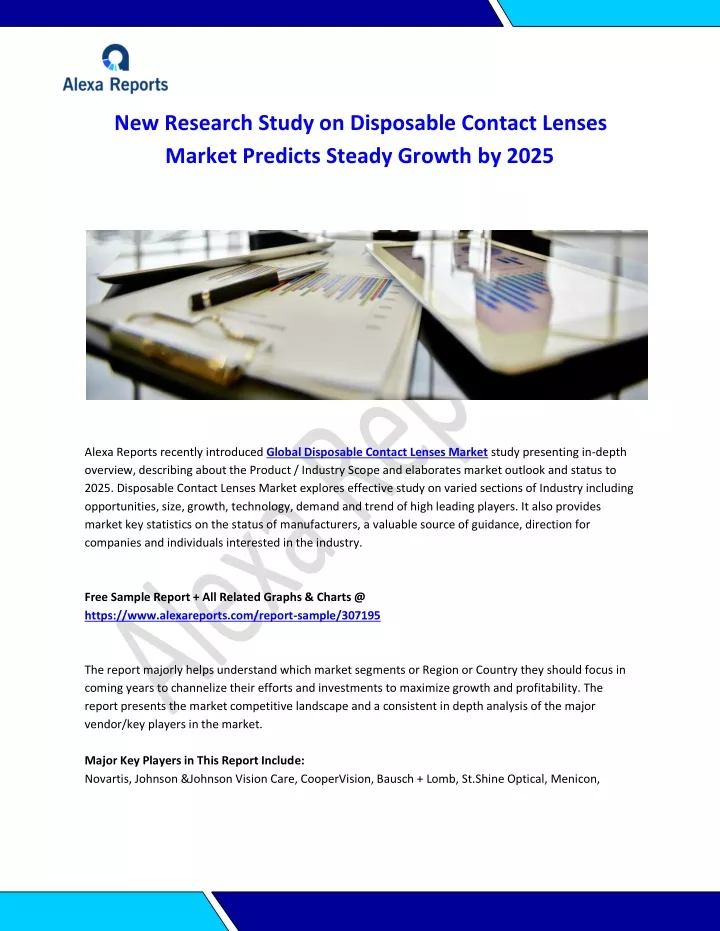 new research study on disposable contact lenses