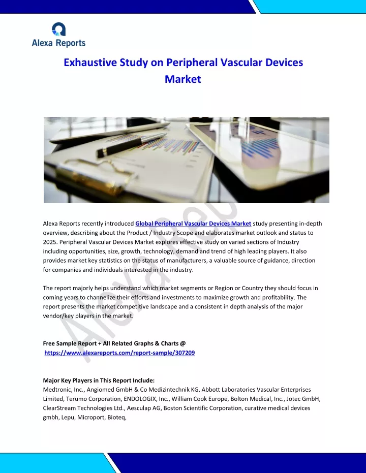 exhaustive study on peripheral vascular devices