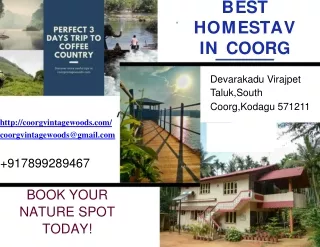 Best Homestay in Coorg