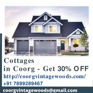 Cottages in Coorg