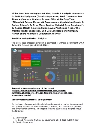 global seed processing market size trends