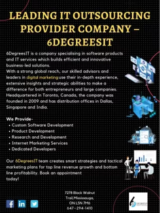 Leading IT Outsourcing Provider Company – 6DegreesIT