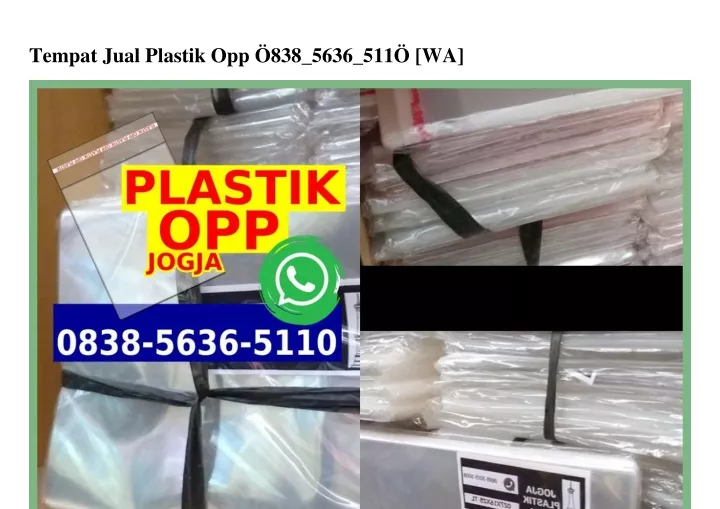 tempat jual plastik opp 838 5636 511 wa