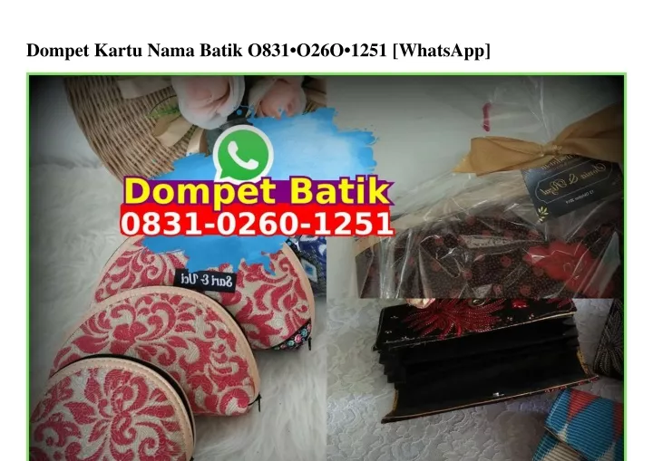 dompet kartu nama batik o831 o26o 1251 whatsapp