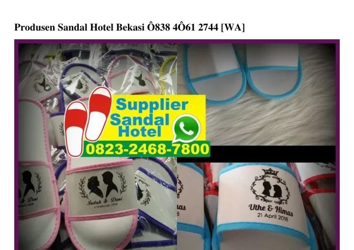 produsen sandal hotel bekasi 838 4 61 2744 wa