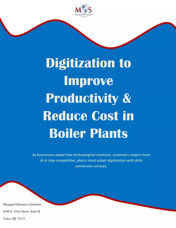 digitization to improve productivity reduce cost