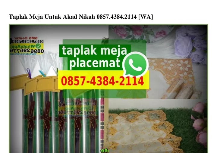 taplak meja untuk akad nikah 0857 4384 2114 wa