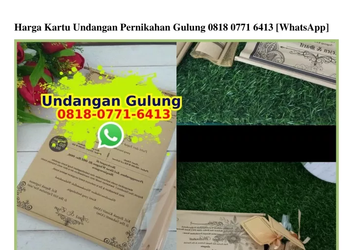 harga kartu undangan pernikahan gulung 0818 0771