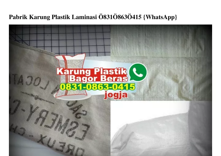 pabrik karung plastik laminasi