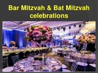 Bar Mitzvah & Bat Mitzvah celebrations