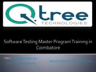 Software Testing Course in Coimbatore | Software Training Institute in Coimbatore