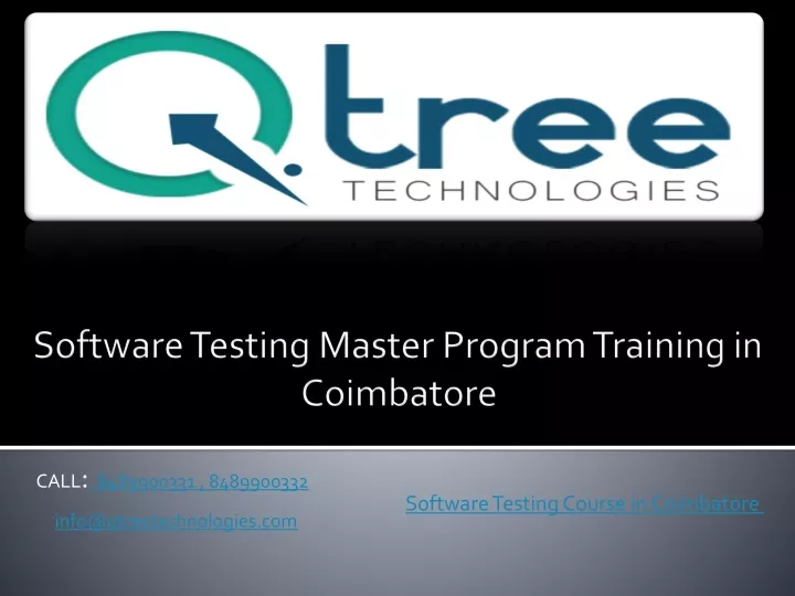 software testing master program training