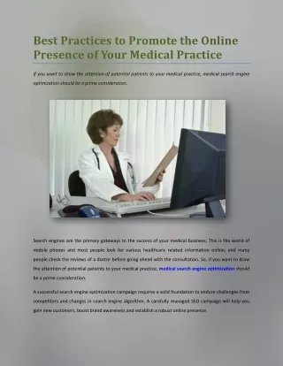 best practices to promote the online presence