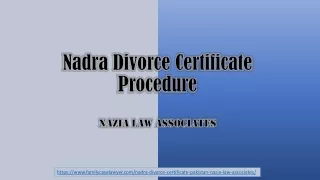 nadra divorce certificate procedure