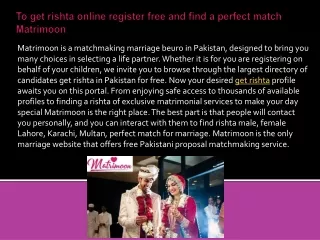 to get rishta online register free and find a perfect match matrimoon