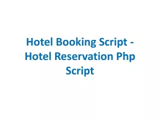 hotel booking script hotel reservation php script