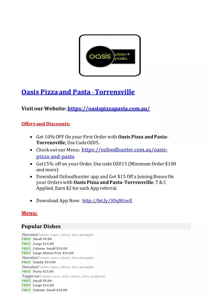 oasis pizza and pasta torrensville visit