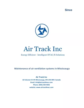Maintenance of Air Ventilation Systems in Mississauga