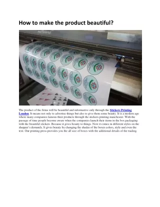 how to make the product beautiful