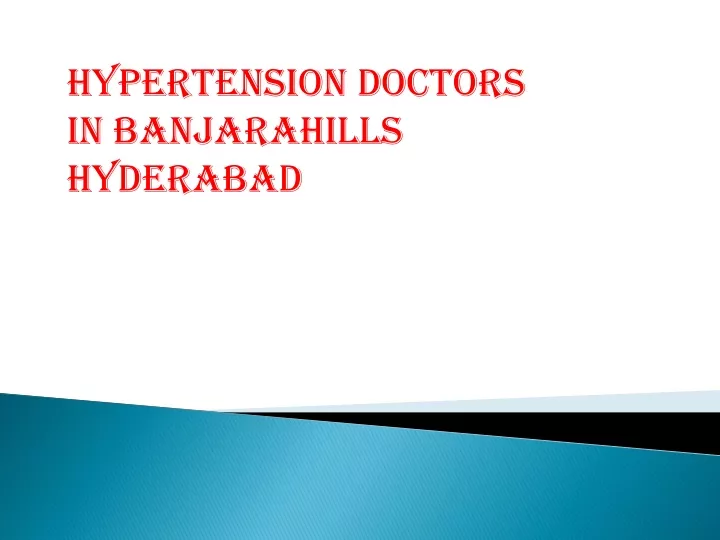 hypertension doctors in banjarahills hyderabad