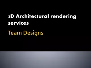 3d architectural rendering services