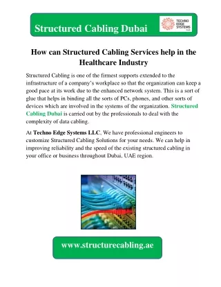 structured cabling dubai