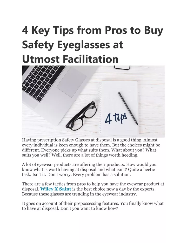 4 key tips from pros to buy safety eyeglasses