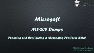 Latest Microsoft MS-200 Dumps,Verified Study Material 2020 Realexamdumps.com