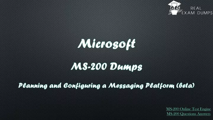 microsoft ms 200 dumps planning and configuring